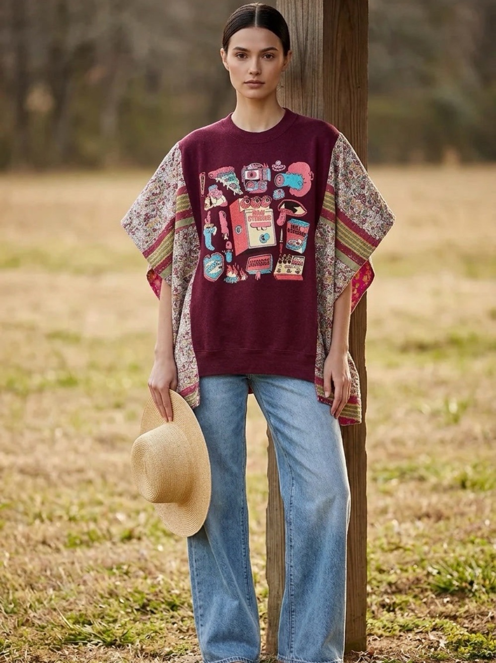 Handcrafted Upcycled Billy Strings Kantha Tunic NWT One Size